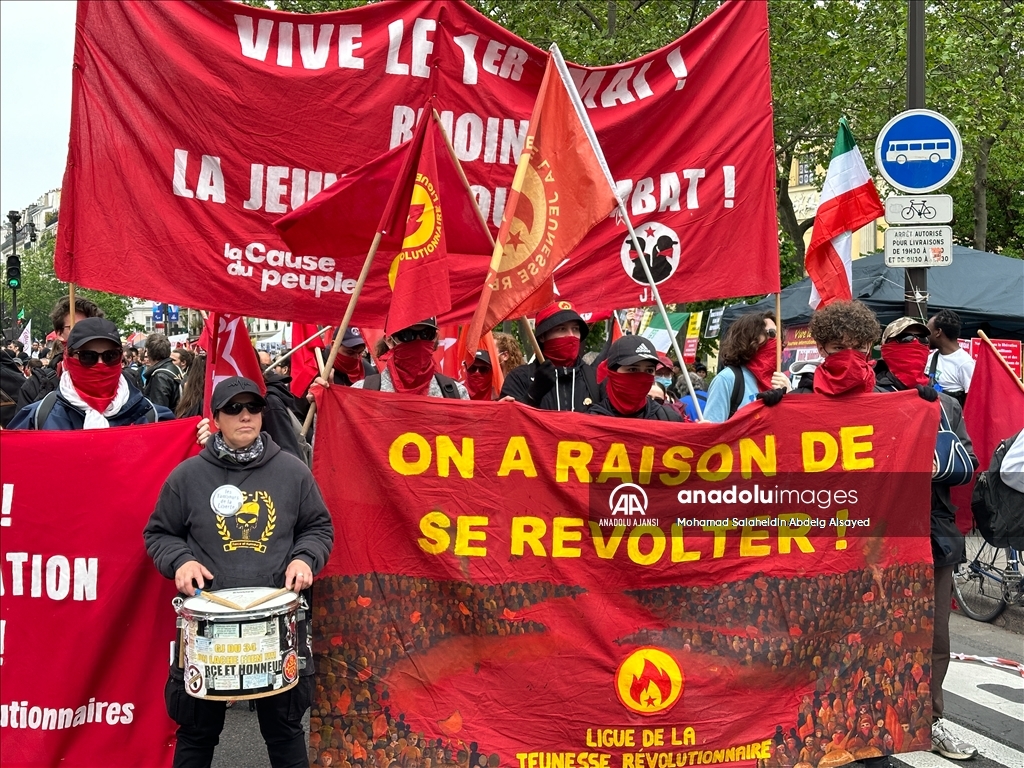 Fransa'da 1 Mayıs Emek ve Dayanışma Günü kutlandı