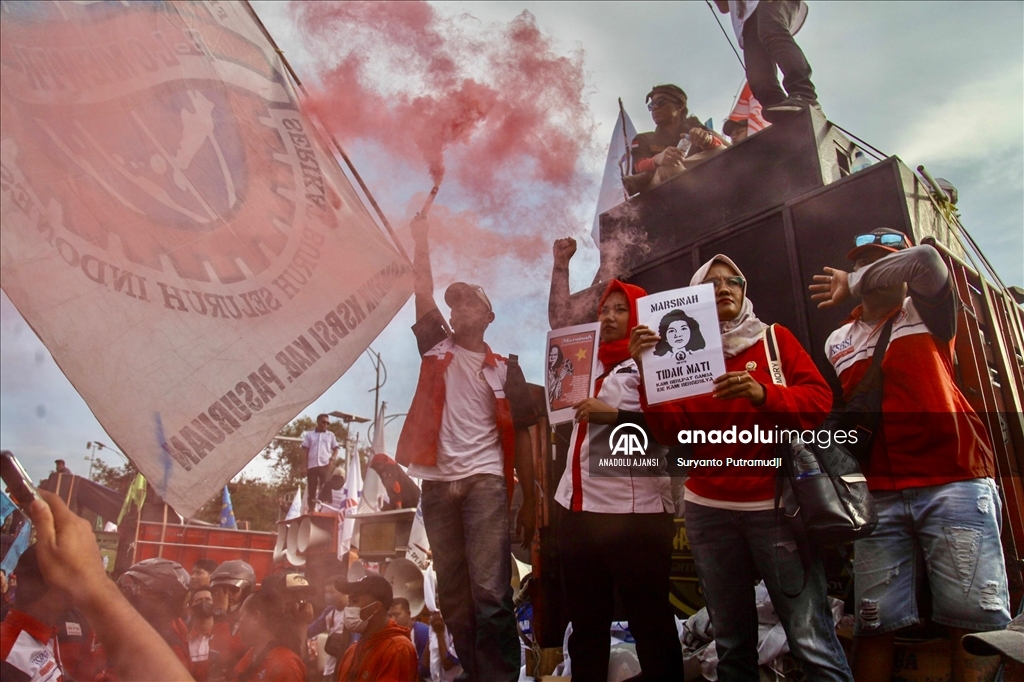 Endonezya'da 1 Mayıs Emek ve Dayanışma Günü kutlandı