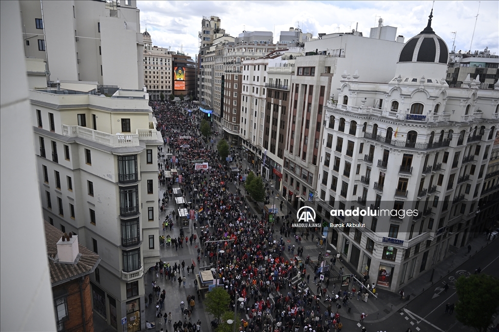 Madrid'de 1 Mayıs kutlamaları