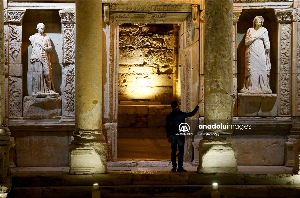 Ephesus ancient city illuminated for extended visit