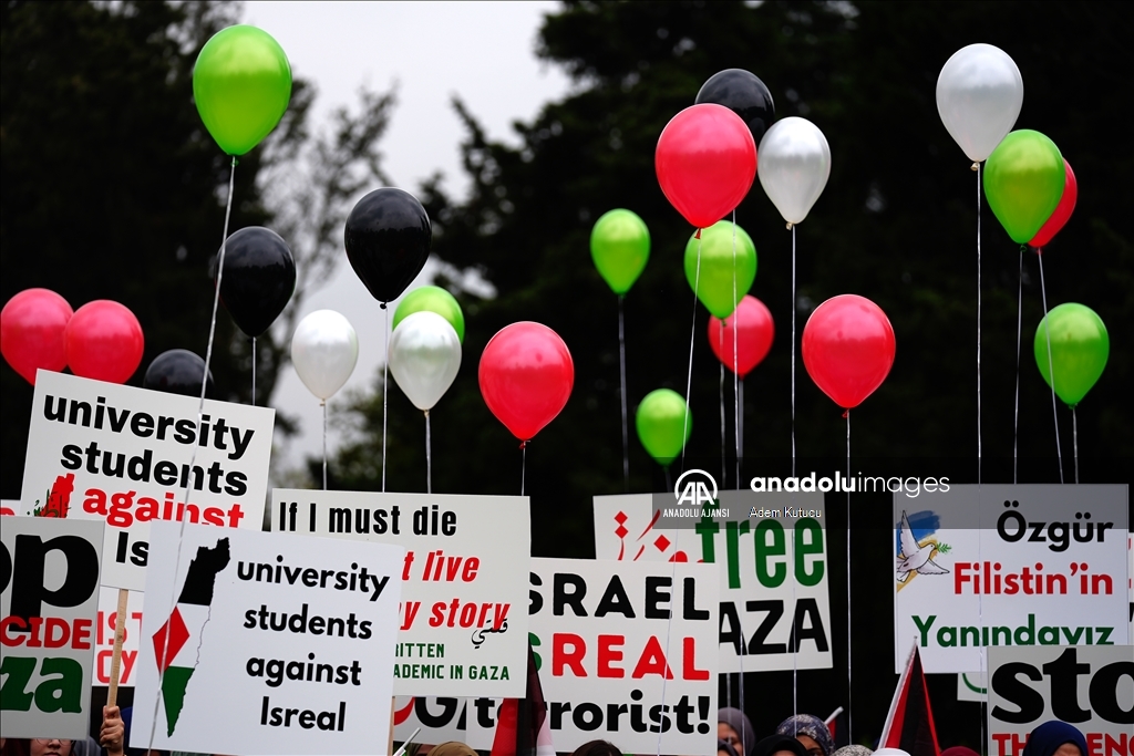 Boğaziçili öğrencilerden Filistin için eylem yapan ABD'li öğrencilere destek