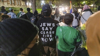 California Üniversitesi'nde Filistin'e destek gösterisi düzenlendi