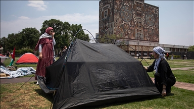 Students set up encampment at National Autonomous University of Mexico