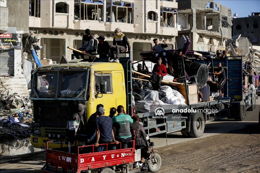 İsrail ordusunun açıklamasının ardından Refah'ın doğusundaki Filistinliler göç etmeye başladı