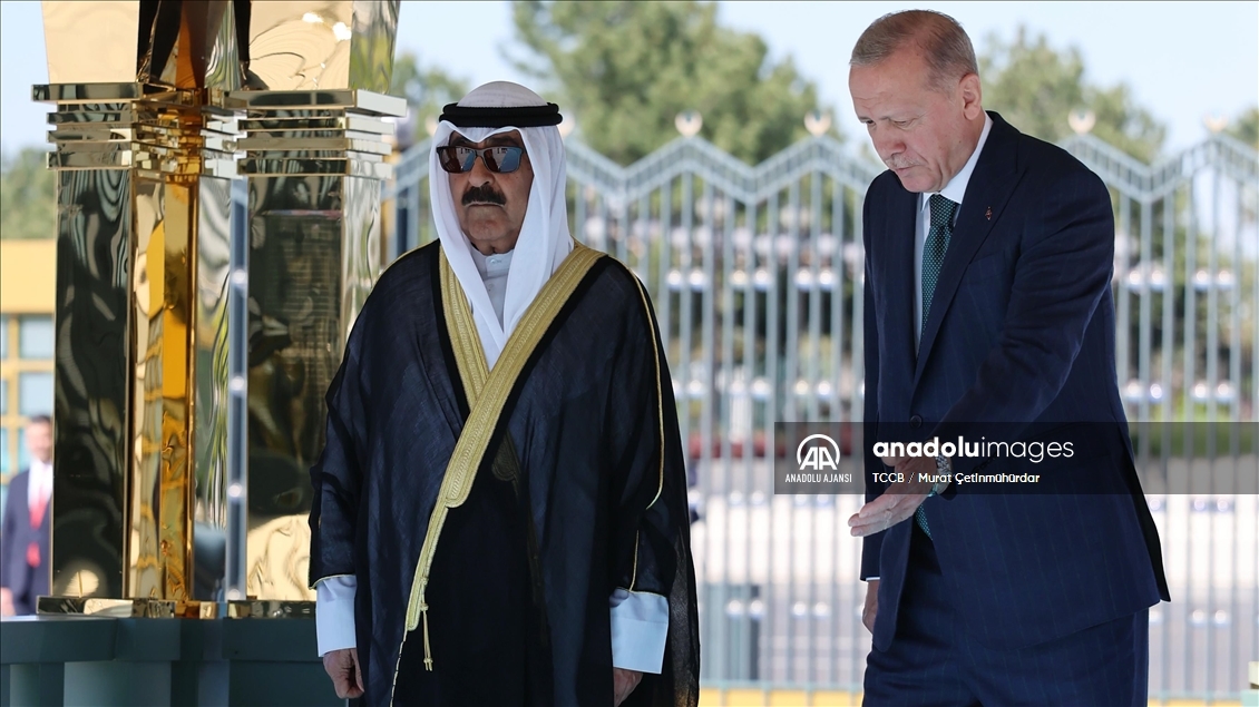 Cumhurbaşkanı Erdoğan, Kuveyt Emiri es-Sabah'ı resmi törenle karşıladı