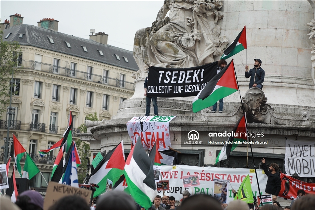 باريس.. محتجون ينددون بالهجوم الإسرائيلي البري على رفح