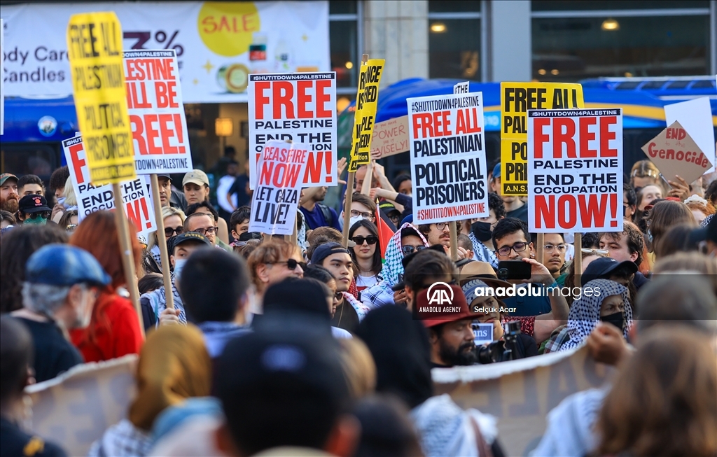 Police intervened pro-Palestine demonstration in New York City