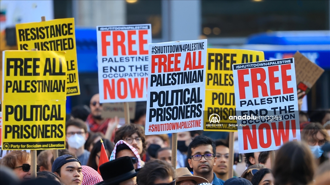 Police intervened pro-Palestine demonstration in New York City