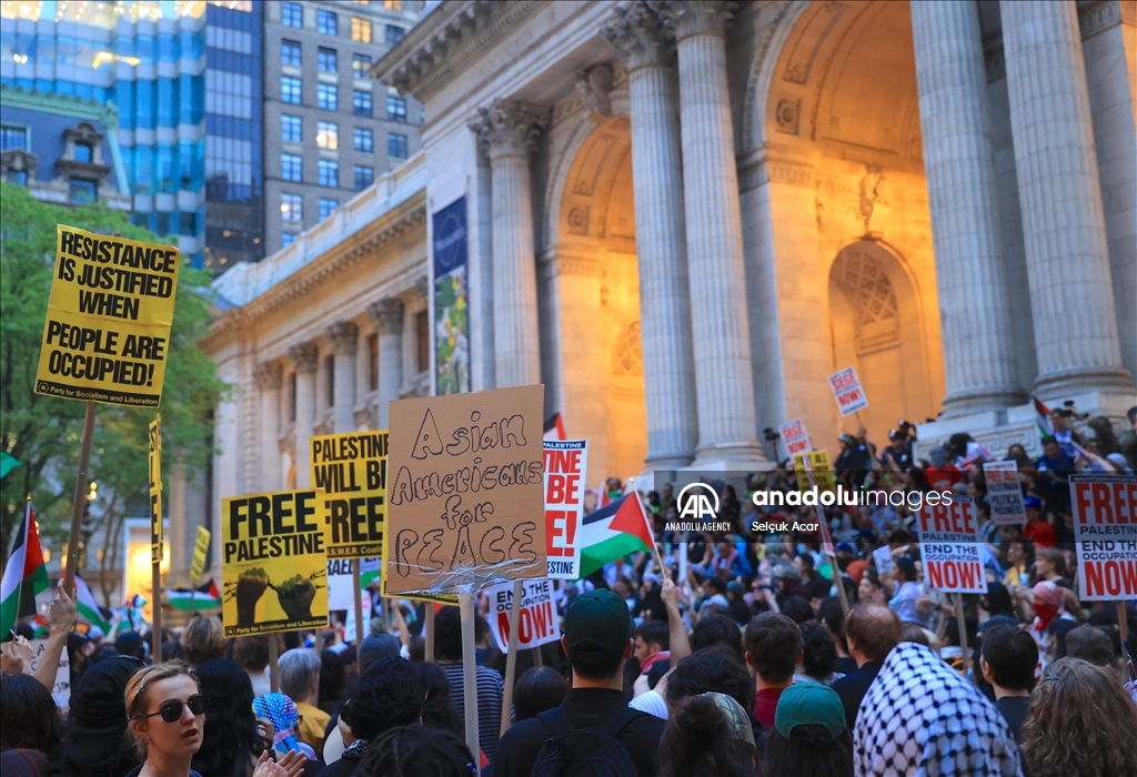 Police intervened pro-Palestine demonstration in New York City