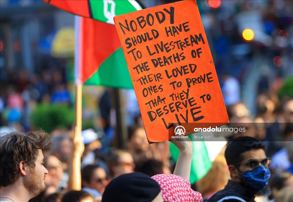 Police intervened pro-Palestine demonstration in New York City