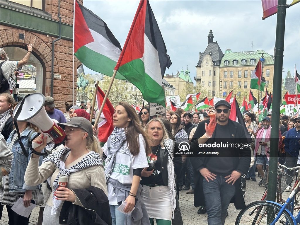  İsrail'in Eurovision Şarkı Yarışmasına katılımı Malmö'de protesto edildi