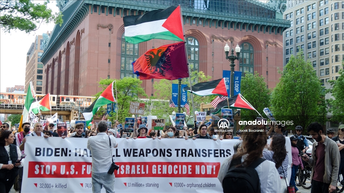 Joe Biden, Chicago'da bağış kampanyası ziyareti öncesinde Filistin yanlısı protesto düzenlendi