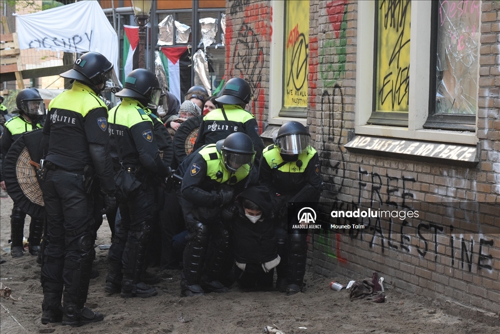 Полиция Нидерландов продолжает разгонять студенческие демонстрации в поддержку Палестины