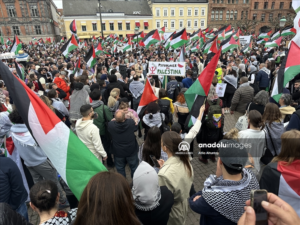  İsrail'in Eurovision Şarkı Yarışmasına katılımı Malmö'de protesto edildi
