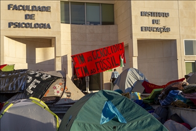 Студенты Лиссабонского университета разбили лагерь в поддержку Палестины