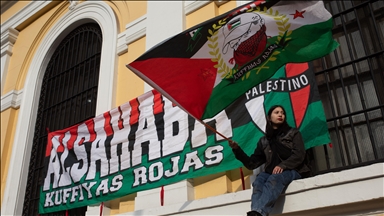 Şili'de üniversite öğrencilerinin Filistin'e destek gösterileri devam ediyor