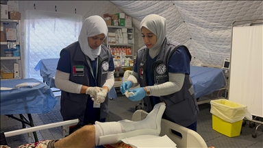 Полевой госпиталь ОАЭ в городе Рафах в Газе продолжает принимать больных и раненых