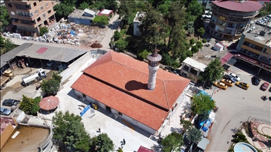 Depremde hasar gören tarihi Ağcabey Camisi'nin restorasyonunda sona gelindi