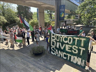 В Дублине проходит студенческая акция в поддержку Палестины