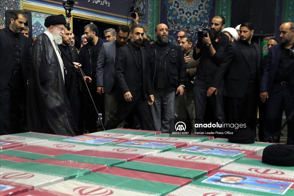 The funeral held for the late Iranian President Raisi in Tehran