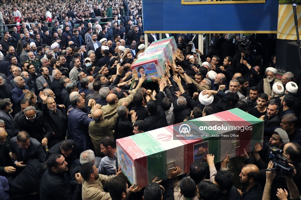 The funeral held for the late Iranian President Raisi in Tehran