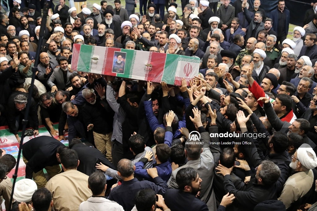 The funeral held for the late Iranian President Raisi in Tehran