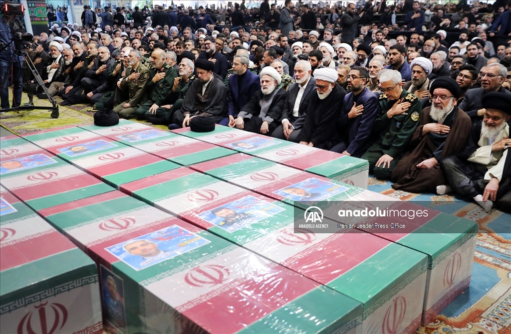 The funeral held for the late Iranian President Raisi in Tehran