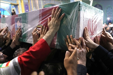 The funeral held for the late Iranian President Raisi in Tehran
