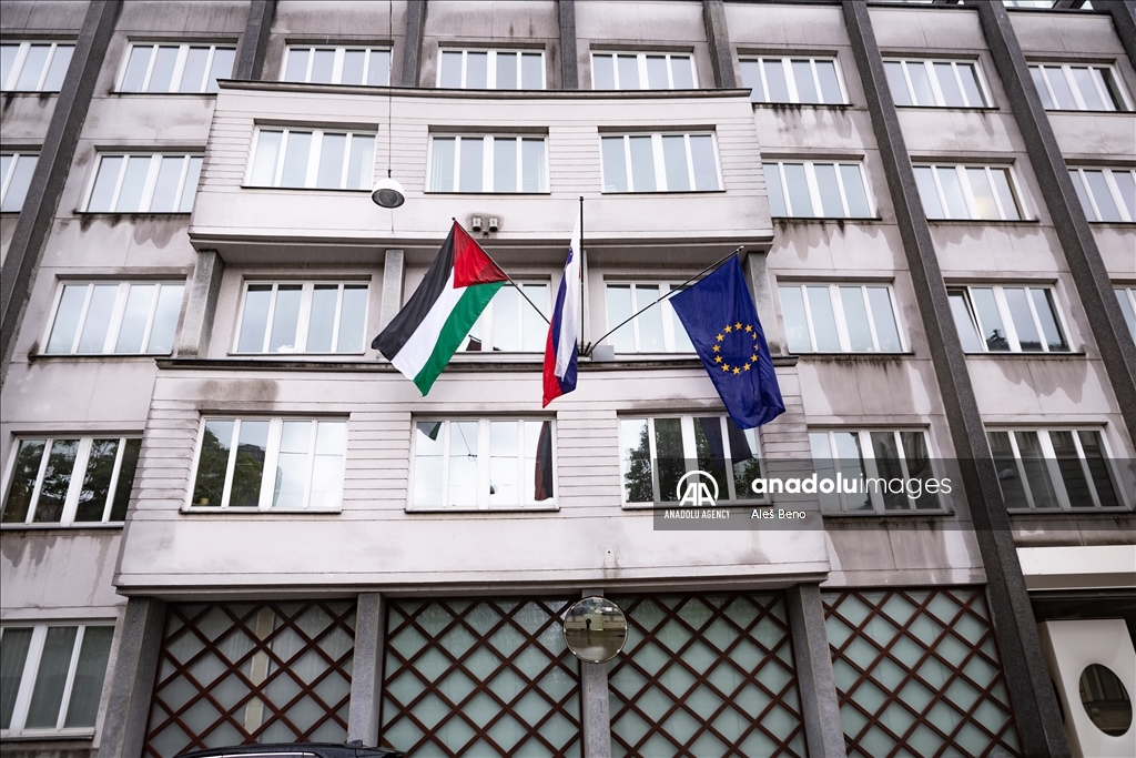 سلوفينيا ترفع علم فلسطين على المبنى الحكومي بالعاصمة ليوبليانا