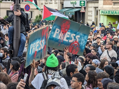 Пропалестинские сторонники во Франции выразили протест в связи с интервью Нетаньяху французскому телеканалу