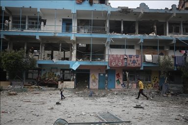 Израиль атаковал школу БАПОР на территории лагеря беженцев «Нусайрат» в Газе
