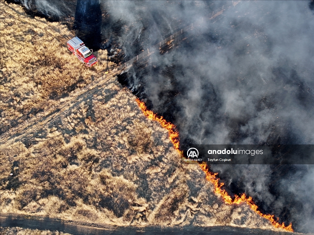Poleline fire in Merced County of California