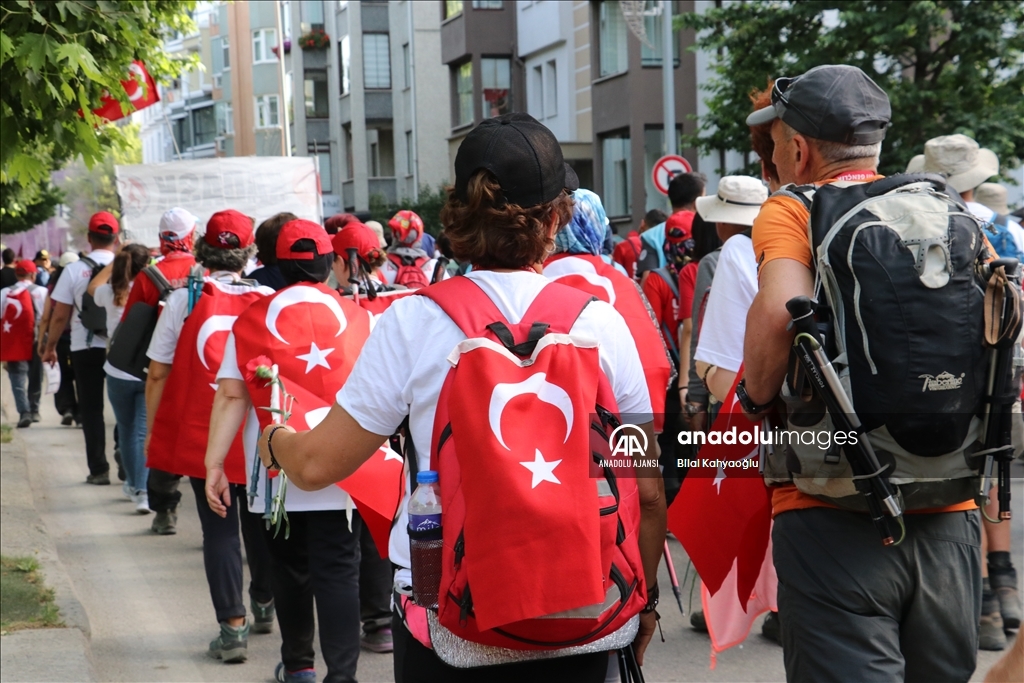Kastamonu'da 4 gün süren 95 kilometrelik "Atatürk ve İstiklal Yolu Yürüyüşü" sona erdi