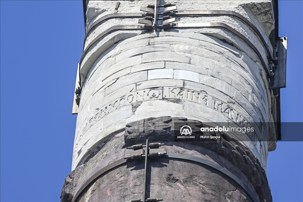 İstanbul'un tarihine tanıklık eden Çemberlitaş sütunu 1700 yıldır ayakta