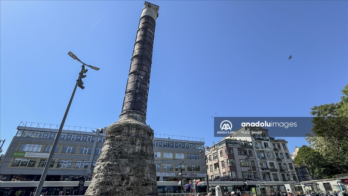 İstanbul'un tarihine tanıklık eden Çemberlitaş sütunu 1700 yıldır ayakta