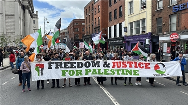 İrlanda'da, İsrail ile yapılan ticaretin sonlandırılması talebiyle gösteri düzenlendi