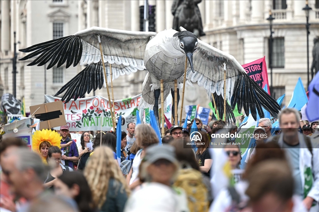 "Restore Nature Now" march by environmental activists in London