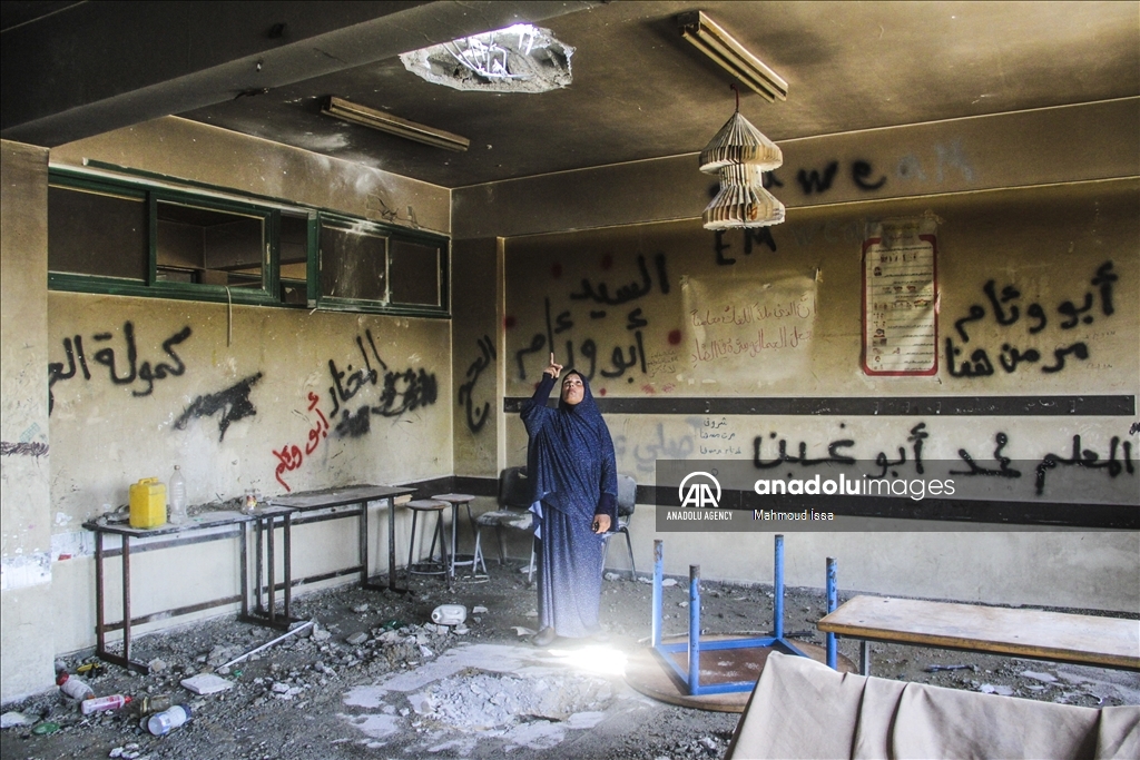 Aftermath of Israeli strikes on UN-run schools in Gaza: At least 11 Palestinians killed