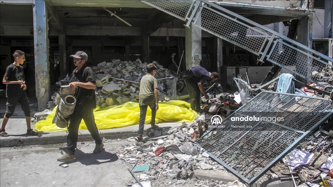 Aftermath of Israeli strikes on UN-run schools in Gaza: At least 11 Palestinians killed