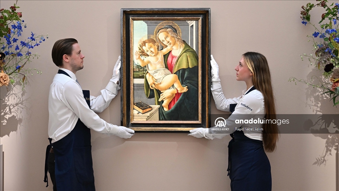 Press preview of Old Masters Evening auction at London's Sotheby's Auction House