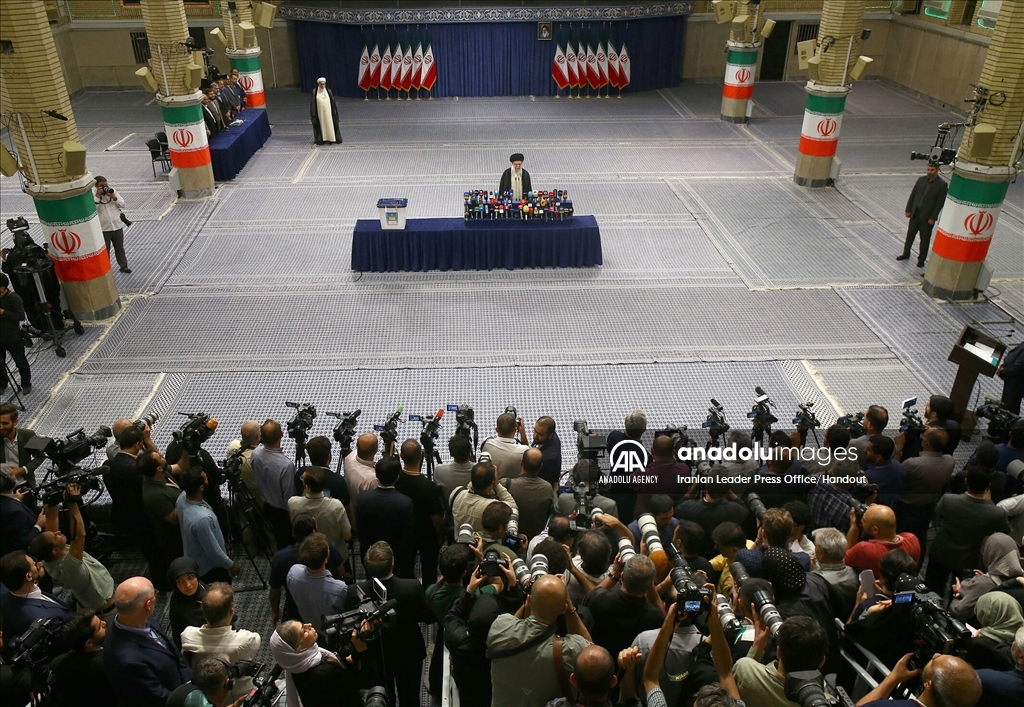 Iran's Supreme Leader Ayatollah Ali Khamenei cast his vote