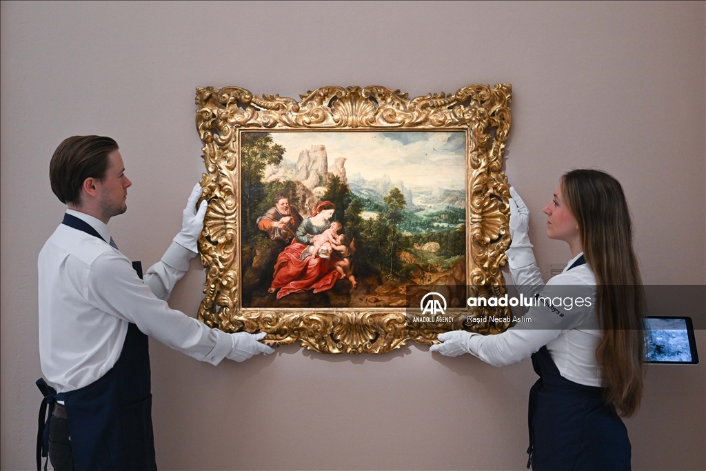 Press preview of Old Masters Evening auction at London's Sotheby's Auction House