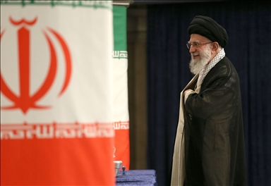Iran's Supreme Leader Ayatollah Ali Khamenei cast his vote