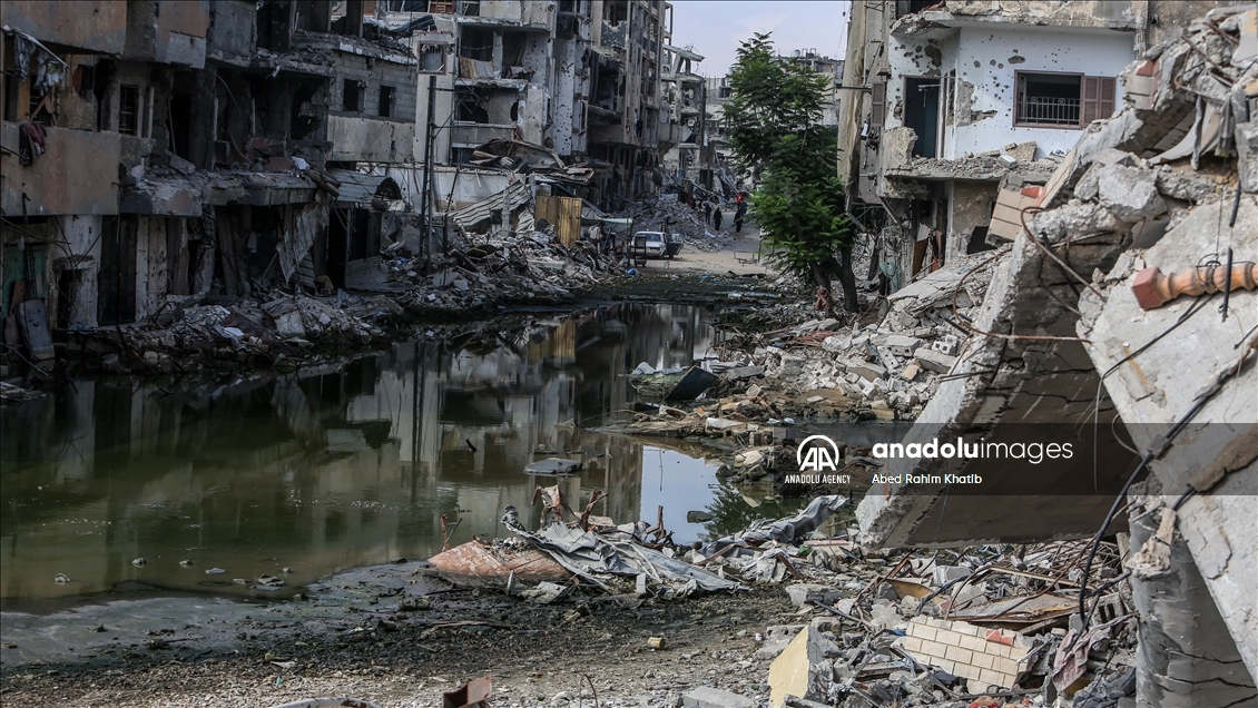 Rubble left behind from Khan Yunis after bombarded by Israel - Anadolu ...