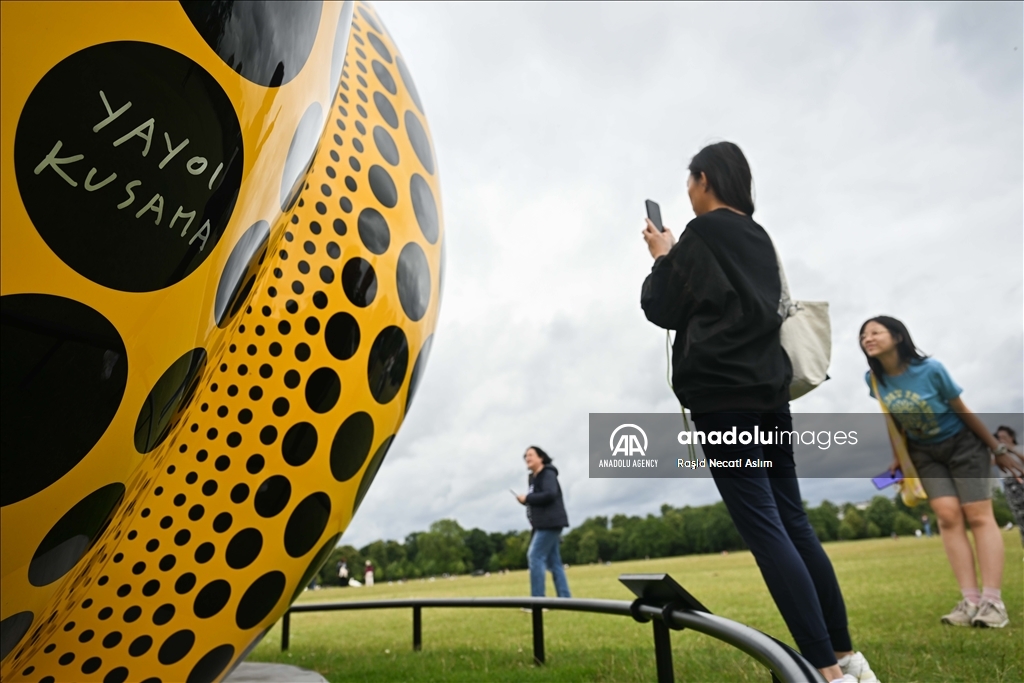 Yayoi Kusama's largest bronze sculpture 'Pumpkin' unveiled in Kensington Gardens, London