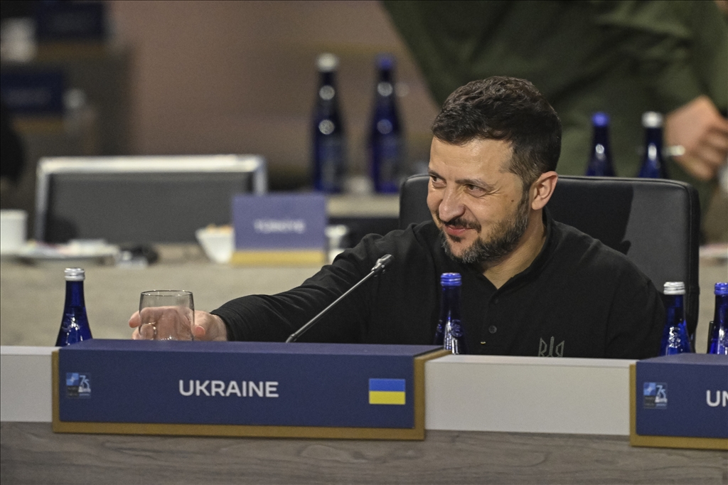 Leaders attend the meeting of the NATO-Ukraine Council