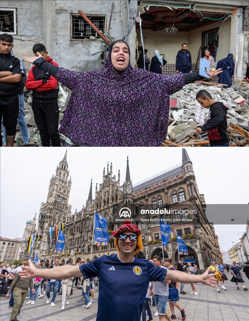 Similar scenes from two global headlines