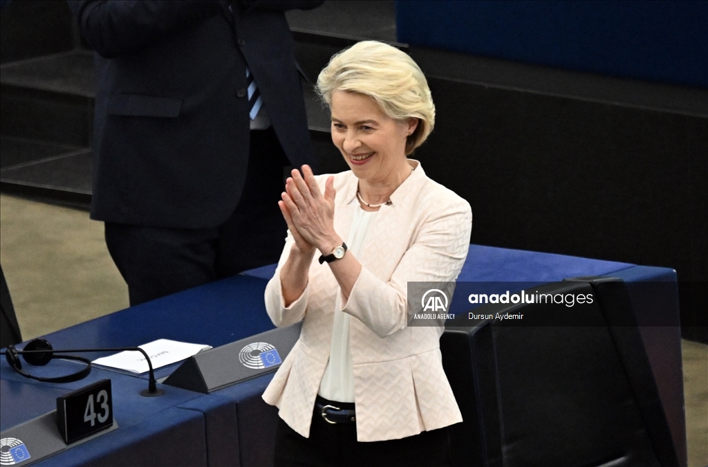 Ursula Von Der Leyen Reelected European Commission President - Anadolu ...