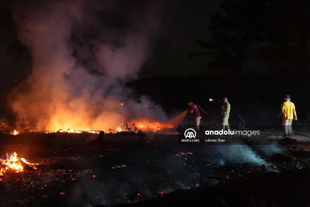 Orman yangınlarının kara savaşçıları mücadelesini aralıksız sürdürüyor