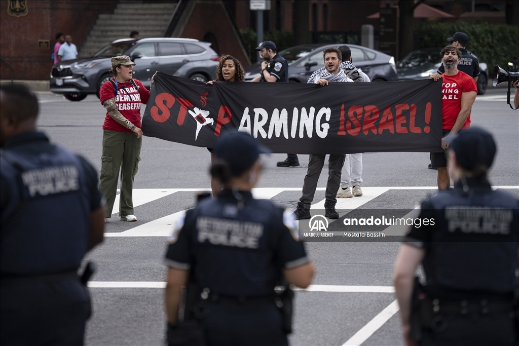 Washington DC'de Netanyahu'nun konvoyu Filistin yanlıları tarafından engellendi